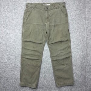 Carhartt‎ Pants Mens 38x30 Gray Rugged Flex Double Front Utility Canvas Work